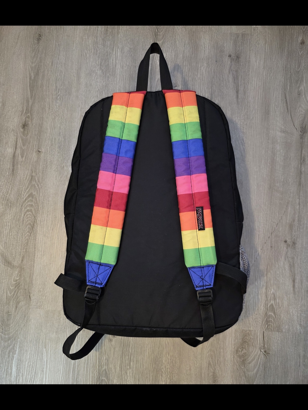 Jansport Rainbow Backpack Colourful Multicolor Academia Full Size Whimsy Goth - Picture 6 of 7